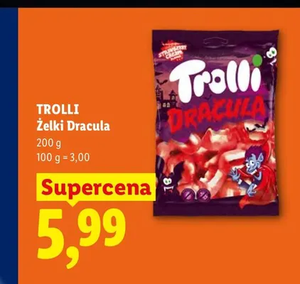 Żelki Dracula Trolli promocja w Lidl