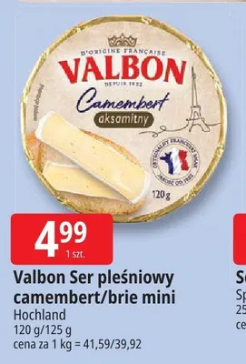 Ser pleśniowy Valbon Brie mini Hochland promocja w Leclerc