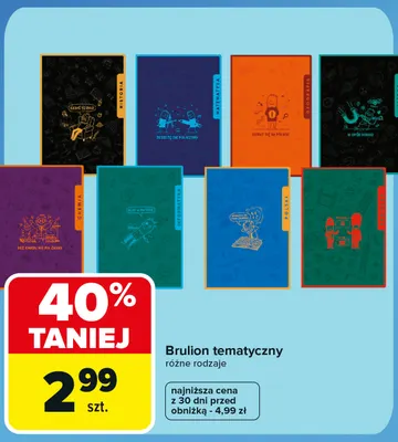 Brulion tematyczny promocja w Carrefour