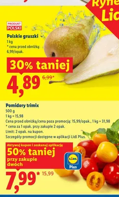 Gruszki polskie luzem promocja w Lidl
