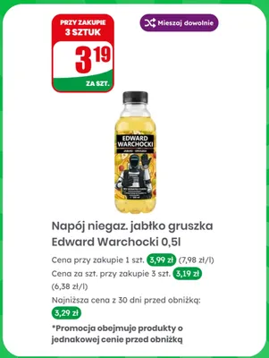 Napój niegazowany jabłko gruszka Edward Warchocki promocja w Dino