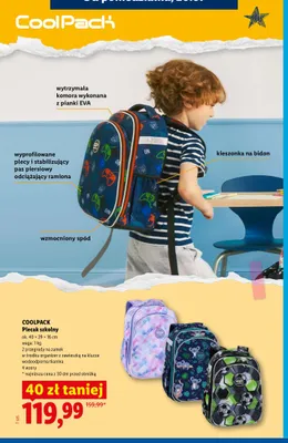 Plecak szkolny CoolPack promocja w Lidl