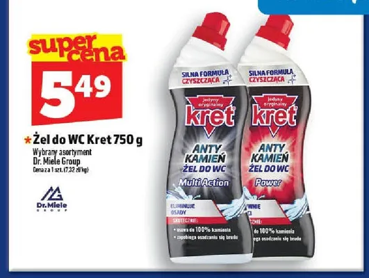 Żel do WC Kret Anty Kamień Power promocja w TOPAZ