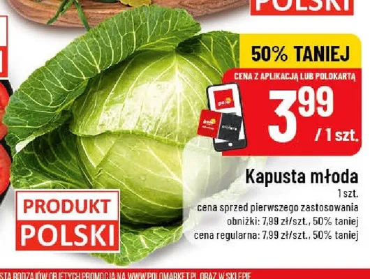 Kapusta młoda polska POLOmarket promocja w POLOmarket