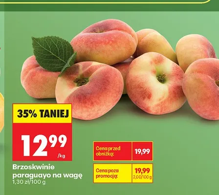 Brzoskwinie paraguayo na wagę promocja w Biedronka