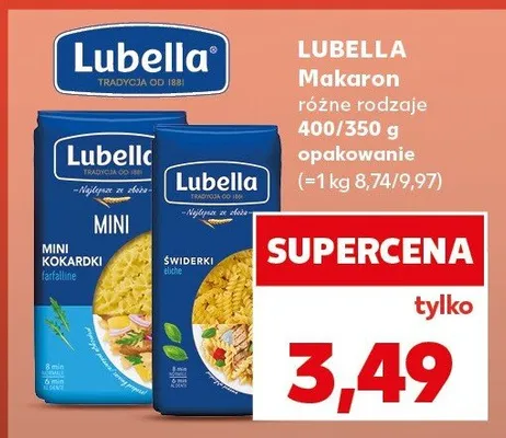 Makaron różne rodzaje 400/350g opakowanie promocja w Kaufland