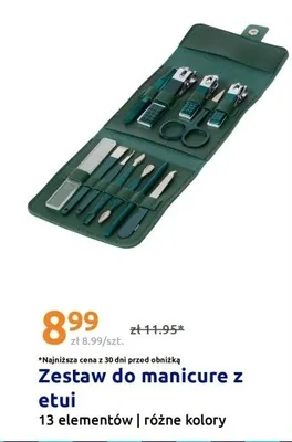 Zestaw do manicure z etui 13 elementów promocja w Action