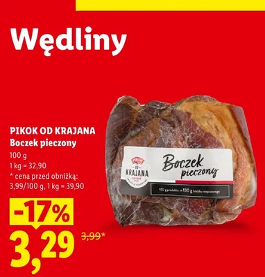 Boczek pieczony Pikok Od Krajana promocja w Lidl