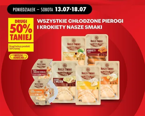 Chłodzone pierogi i krokiety Nasze Smaki promocja w Biedronka
