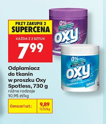 Odplamiacz do tkanin w proszku Oxy Spotless promocja w Biedronka