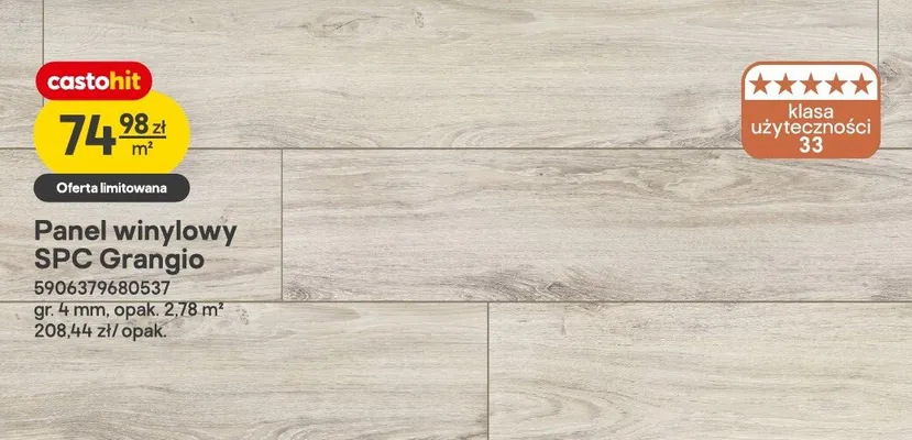 Panel winylowy SPC Grangio promocja w Castorama