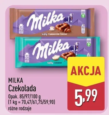 Czekolada różne rodzaje promocja w Aldi