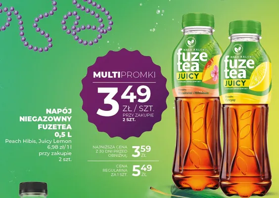 Napój niegazowany Fuzetea Peach Hibis, Juicy Lemon promocja w Duży Ben