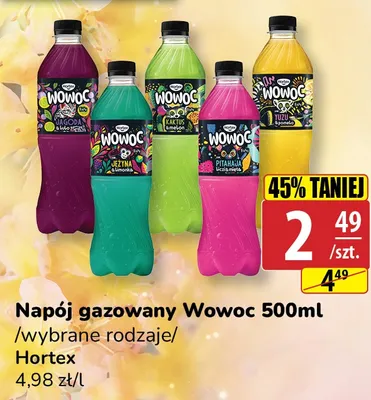 Napój gazowany Wowoc pitahaja liczi & mięta Hortex promocja w API Market