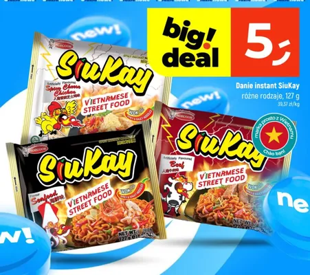 Danie instant SiuKay o smaku kurczaka z serem promocja w Dealz