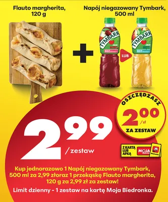 Napój niegazowany Tymbark jabłko mięta promocja w Biedronka