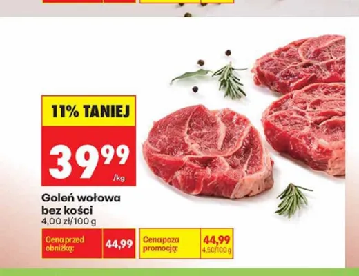 Goleń wołowa bez kości promocja w Biedronka