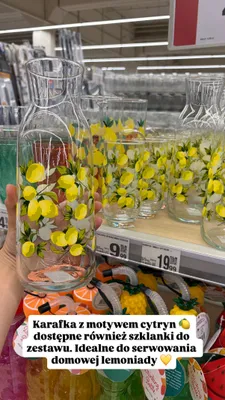 Karafka z motywem cytryn promocja w Auchan