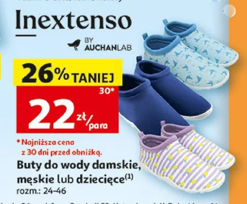 Buty do wody dziecięce Inextenso promocja w Auchan