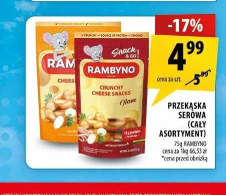 Przekąska serowa Rambyno promocja w Arhelan