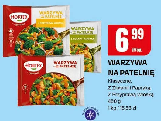 Warzywa na patelnię klasyczne, z ziołami i papryką, z przyprawą włoską promocja w Chorten