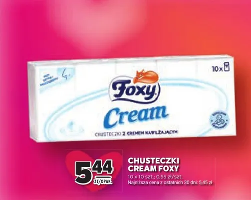 Chusteczki Cream Foxy promocja w Stokrotka