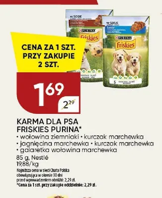 Karma dla psa Purina Friskies kurczak marchewka promocja w Chata Polska
