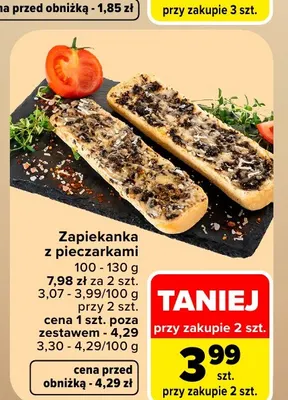 Zapiekanka z pieczarkami promocja w Carrefour