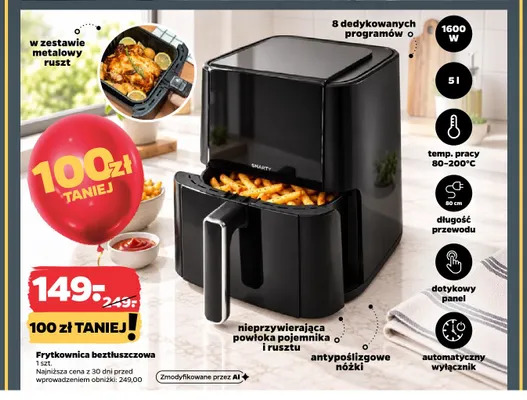 Frytkownica beztłuszczowa Smarty promocja w Netto