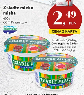 Zsiadłe mleko Krasnystaw promocja w Market Point