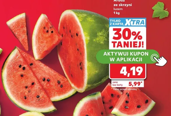 Arbuz ze skrzyni luzem promocja w Kaufland