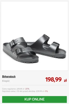 Klapki Birkenstock promocja w eobuwie.pl