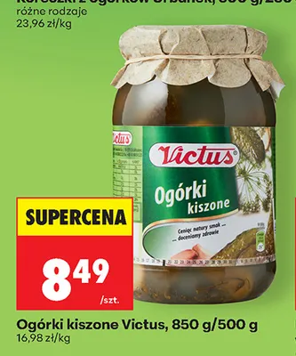 Ogórki kiszone Victus promocja w Biedronka