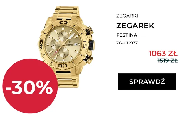 Zegarek Festina ZG-012977 promocja w Briju