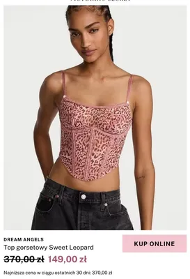 Top gorsetowy Victoria's Secret Dream Angels Sweet Leopard promocja w Victoria's Secret