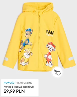 Kurtka przeciwdeszczowa Paw Patrol promocja w Sinsay
