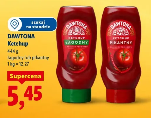 Ketchup łagodny lub pikantny promocja w Lidl