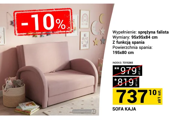 Sofa Kaja promocja w Merkury Market
