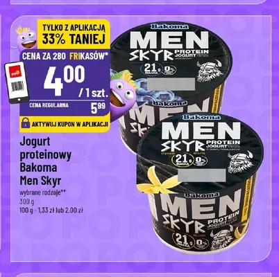 Jogurt proteinowy Bakoma Men Skyr promocja w POLOmarket