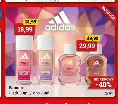 Woda toaletowa damska Adidas promocja w Drogeria Kosmyk