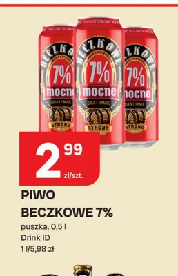 Piwo Beczkowe 7% promocja w Chorten