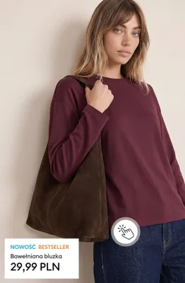 Bluzka bawełniana promocja w Sinsay