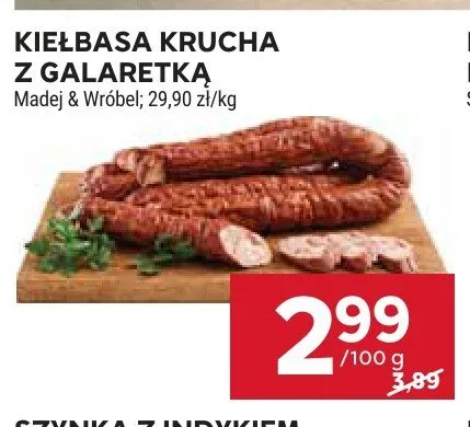Kiełbasa krucha z galaretką Madej & Wróbel promocja w Stokrotka