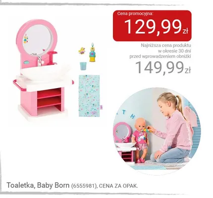 Toaletka Baby Born promocja w Smyk