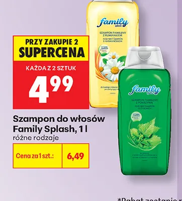 Szampon do włosów Family Splash z rumiankiem promocja w Biedronka