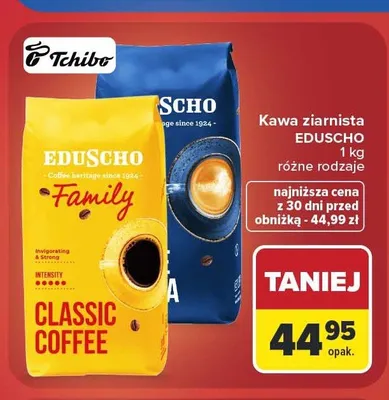 Kawa ziarnista Eduscho Classic Coffee promocja w Carrefour