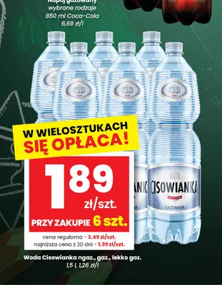 Woda niegazowana Cisowianka promocja w emma MARKET