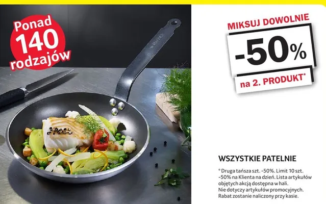 Patelnie różne rodzaje promocja w Selgros