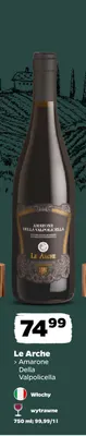 Wino czerwone wytrawne Le Arche Amarone della Valpolicella promocja w Netto