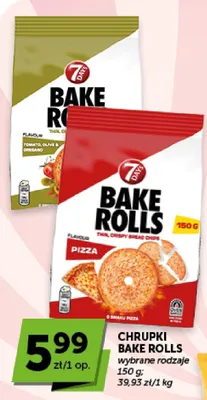 Chrupki Bake Rolls Pizza 7 Days promocja w Euro Sklep